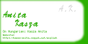 anita kasza business card